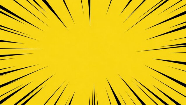 Yellow and black comic-style background with loop lines