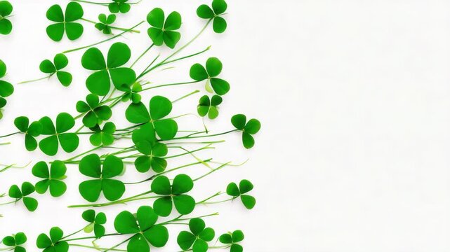 A collection of green shamrocks