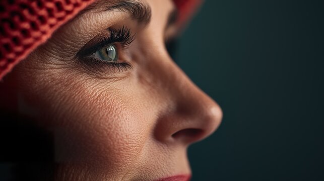 A woman with a knowing, gentle smile, sharing a secret or a quiet understanding with someone off-camera, soft 