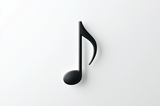 Black musical note on light gray background