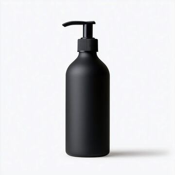 Matte black pump dispenser bottle