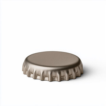Brushed bronze crown-style bottle cap