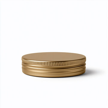 Gold-finished ridged jar lid