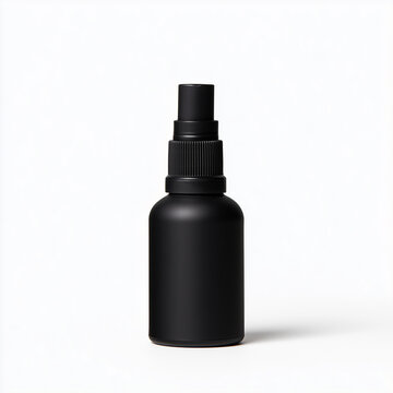 Matte black spray pump nozzle bottle