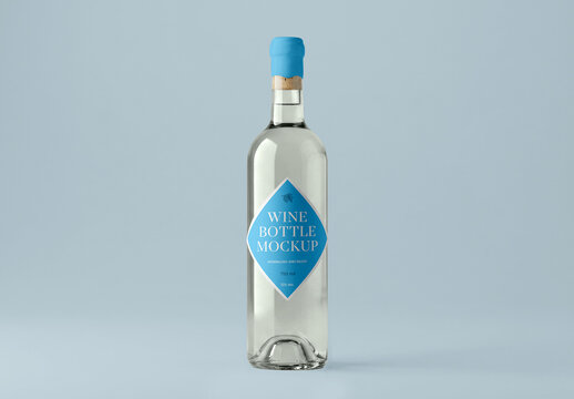 Wine Bottle with Wax Mockup