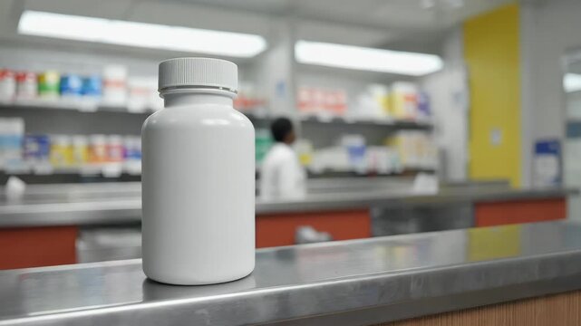 The bottle has a white cap