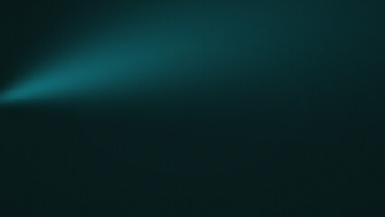 Fototapeta premium Mysterious teal light beam illuminating the dark surroundings with abstract glowing rays