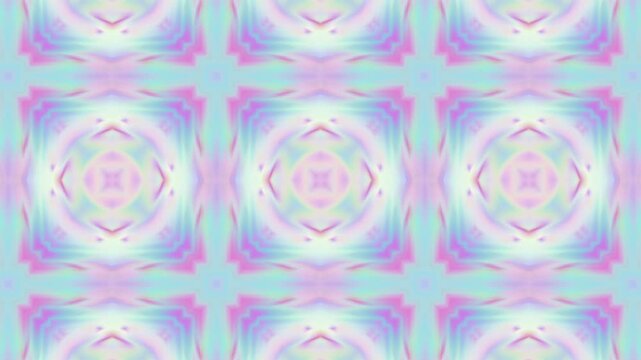 カラフルなパステルカラーのファンシーポップな万華鏡　なめらか　ループ