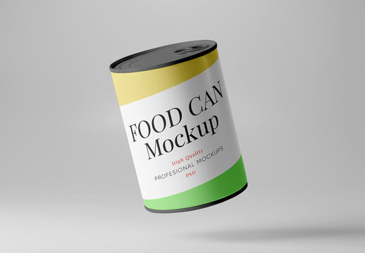 Food Can Mockup