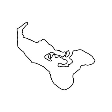 Tonga map icon Oceania outline logo design illustration