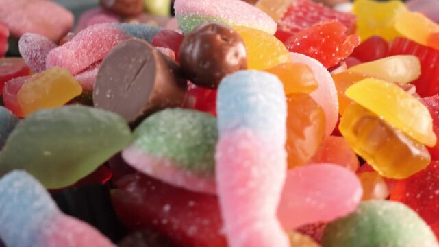 colorful candies on plate
