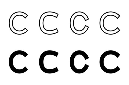 Copyright icon symbol for apps and websites. copyright sign and symbol