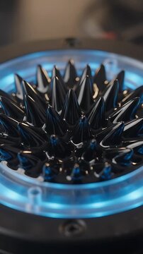 Water Droplet Forming and Expanding Within a Glass Sphere, Creating a Mesmerizing Ripple Effect. Animated Liquid Motion Loop.