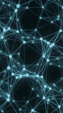 Graphene Network Animation with Expanding Nodes and Connecting Lines, Creating a Dynamic, Futuristic Visual. and Technology