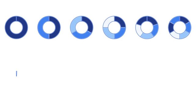 Blue circular shapes on white background simple geometric design elements