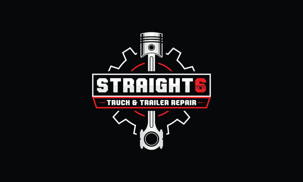 automobile, truck, and trailer repair shop logo design