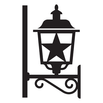 Vintage street lamp icon