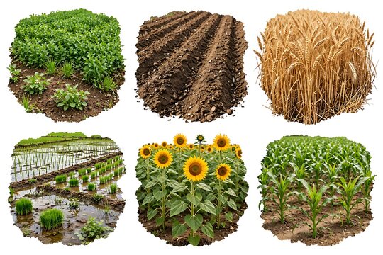 Farmer Field for September Harvest & Agriculture Seasonal Design, Premium Commercial Stock Image, Realistic Texture, Clean Background, Copy Space for Advertising, Website, Social Media and Marketing
