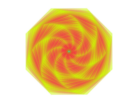 Layered Rotating Polygon Pattern Modern Design Illustration
