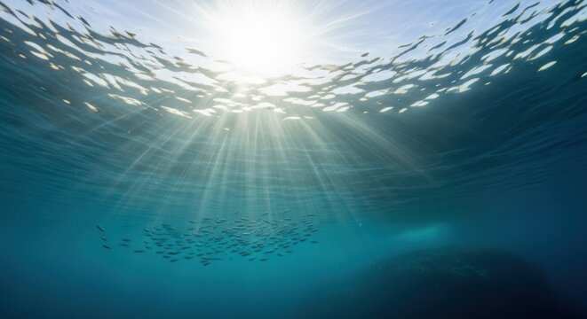 Underwater ocean surface 