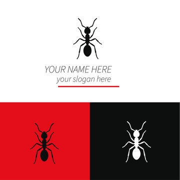Ant logo design and branding for a pest company, vector graphics 