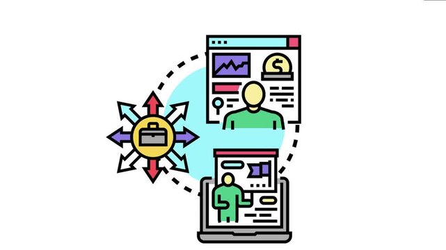 Businesspeople executing a clear development process, involving strategic planning, task defining, and successful implementation for reaching company goals effectively