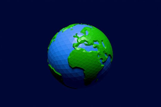 Low poly Earth globe