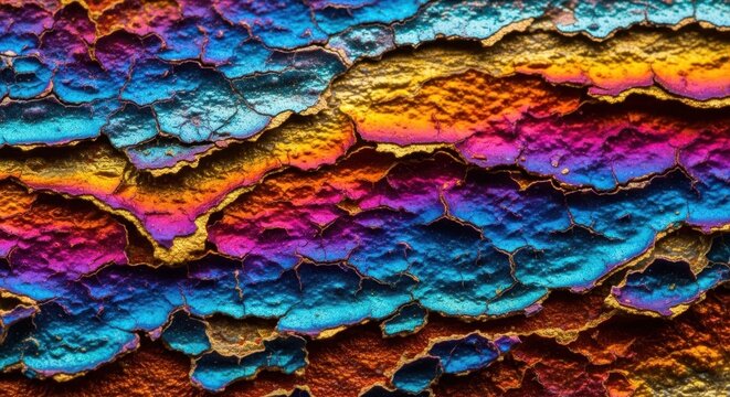 Colorful iridescent metal texture background