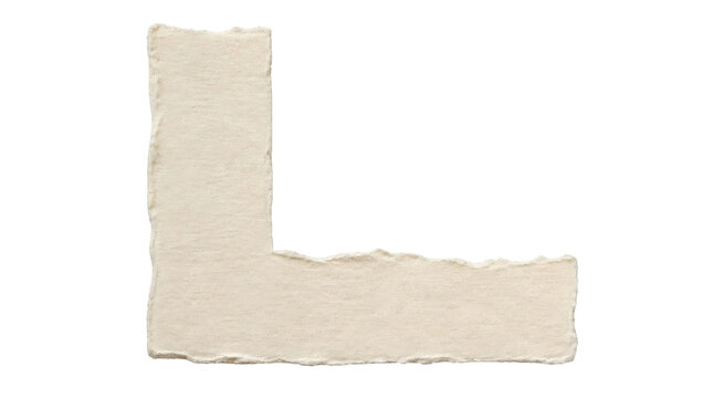 Torn Paper Fragment Shape Letter L Graphic Resource
