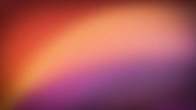 Warm gradient haze abstract background in orange peach and purple for 4K soft grainy wallpaper