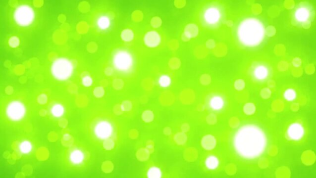 Green and white light particle background video