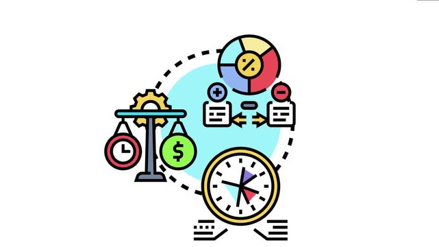 Business scheduling concept effective time management, financial resource allocation, and task prioritization for optimal productivity and strategic planning