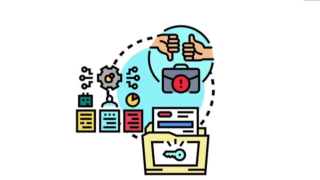 Business scenario analysis comparing various options and outcomes, evaluating risks, processing data, and finding optimal solutions for strategic planning and successful project implementation