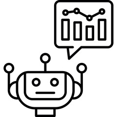 Naklejka premium Chat Analytics Icon