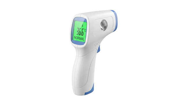 Digital thermometer showing normal temperature