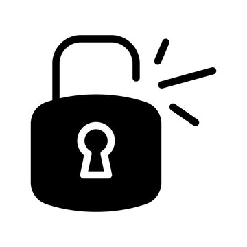 Open Padlock Icon Vector Symbol Design Illustration