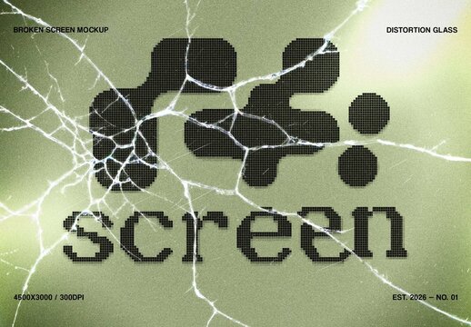 Broken Screen Effect For Poster And Branding Design