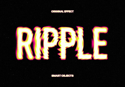 Ripple Text Effect For Poster And Branding Design