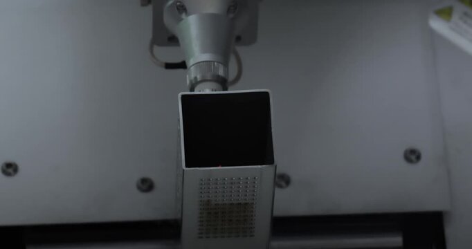 CNC Laser and gas cutting of metal, modern industrial technology.