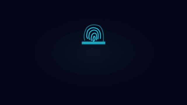 Futuristic Digital Interface for Fingerprint Biometric Identity Verification and Secure System Access