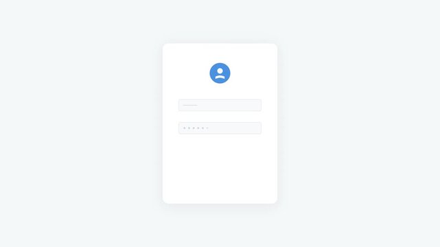 Minimalist User Interface Animation of a Secure Web Login Form with Password and Success Confirmation