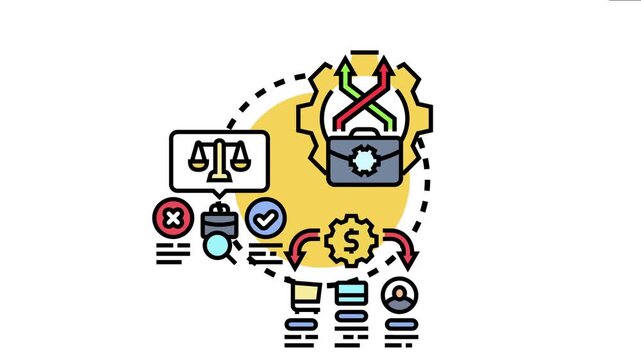 Business process management system strategic planning. Workflow optimization. And continuous improvement through stages of analysis. Decision making