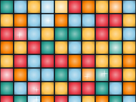 70s Illuminated Party Floor Grid Design