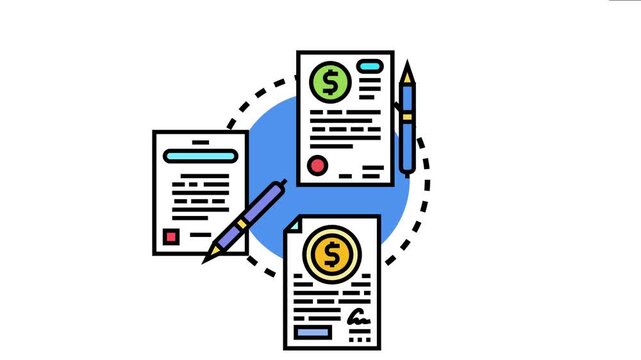 Business partners engaging in signing agreements, finalizing financial deals, and establishing a professional legal partnership across connected documents with pens