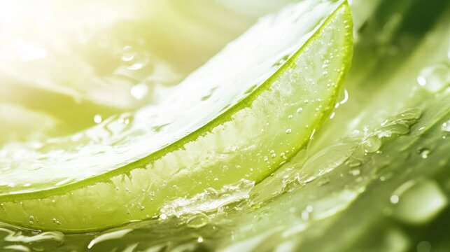 fresh aloe vera gel being applied to healthy, radiant skin generative ai