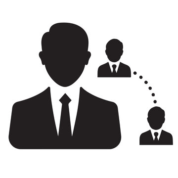 Businessman network icon, Teamwork vector illustration