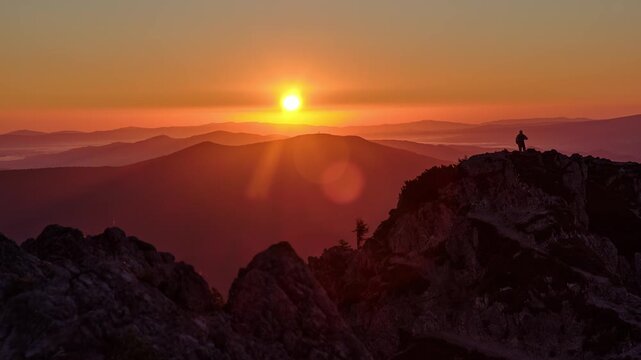Sunrise Over Rocky Mountain Peaks Timelapse