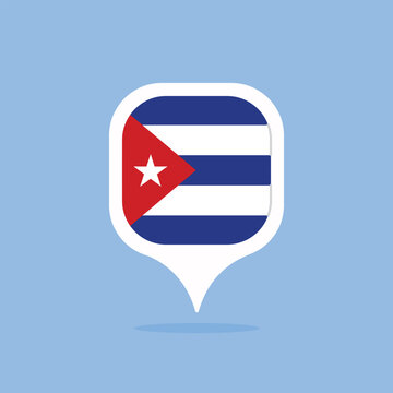 Cuba Mini Map Pin Location Icon for Travel Navigation and Country Destination
