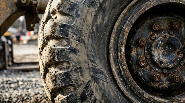 close up of a tire