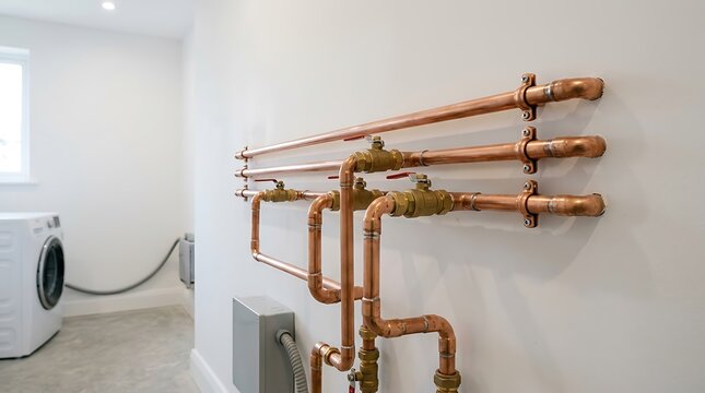 pipes in wall building